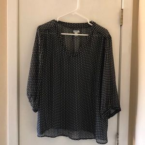 Sheer 3/4 sleeve top.